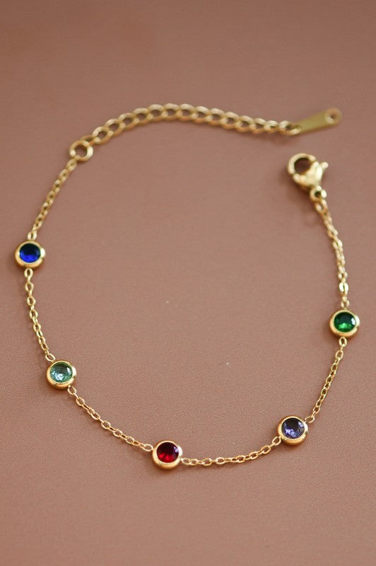 JEWELS | MULTI COLOR CHAIN LINK BRACELET