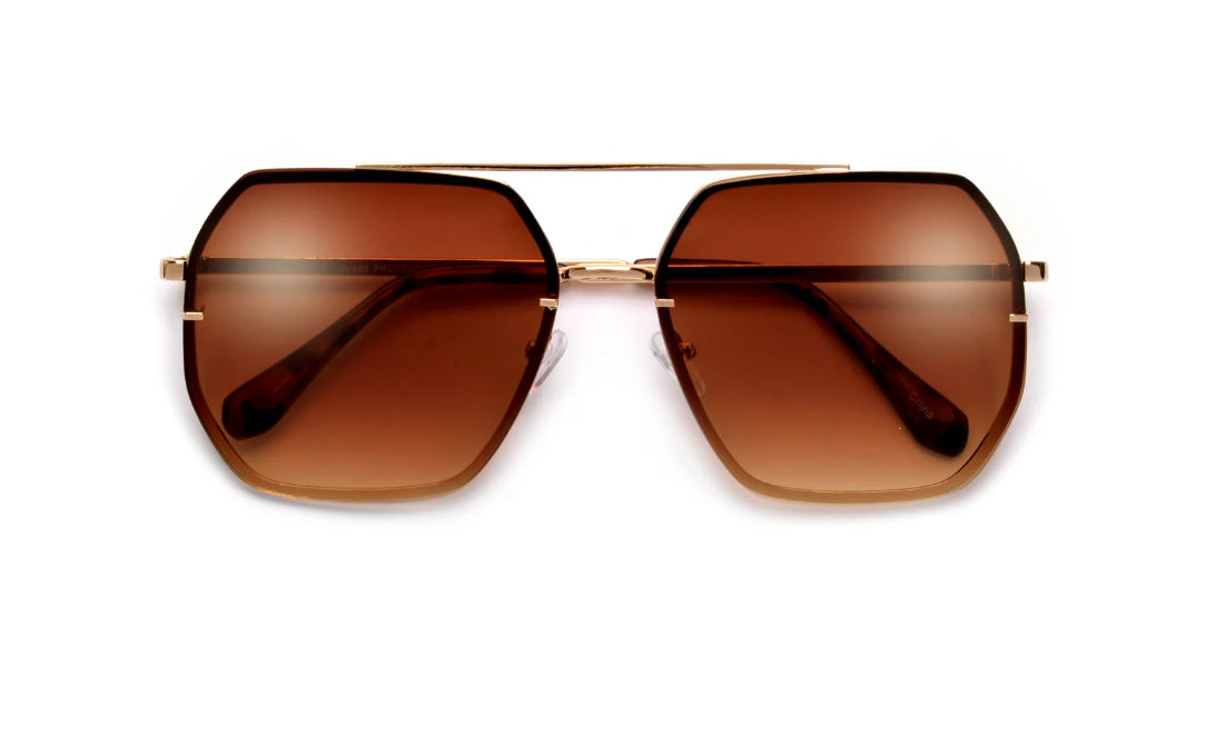 XIIA | OVERSIZE SQUARED GEOMETRIC AVIATOR SUNNIES