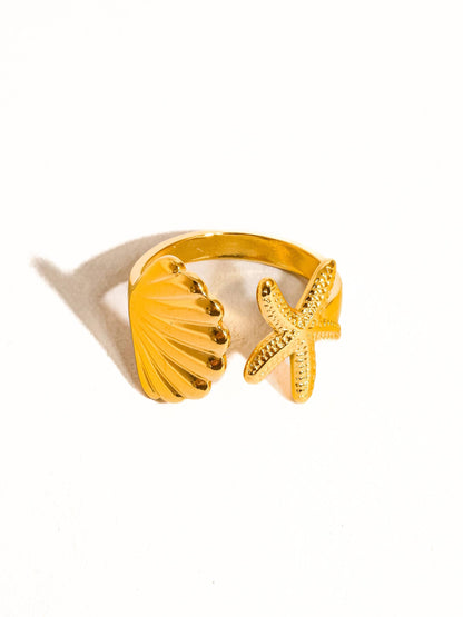 SANDY | STAR AND SEASHELL RING
