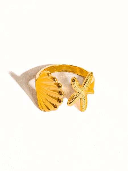 SANDY | STAR AND SEASHELL RING