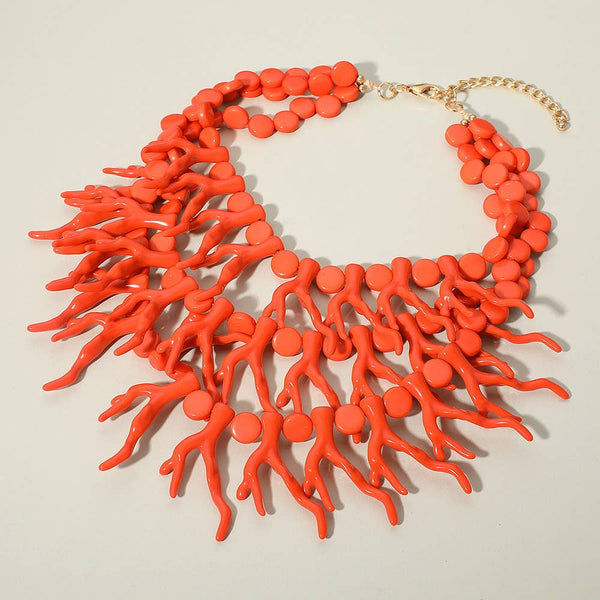 ST. TROPS | BOLD CORAL STATEMENT NECKLACE