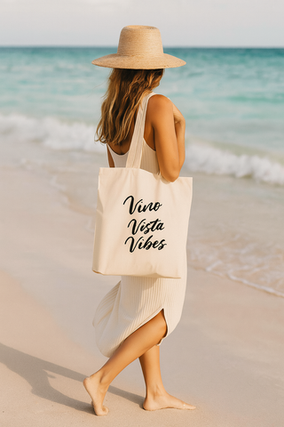 VINO VISTA VIBES | CANVAS TOTE