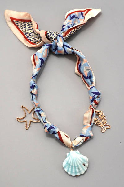SHELLI | SCARF CHARM NECKLACE