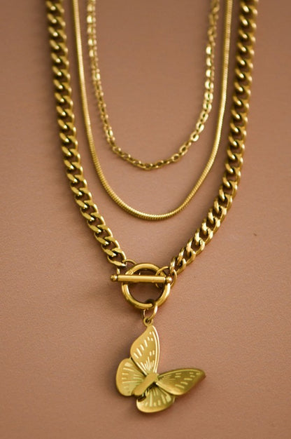 BUTTERFLY | LAYERED NECKLACE