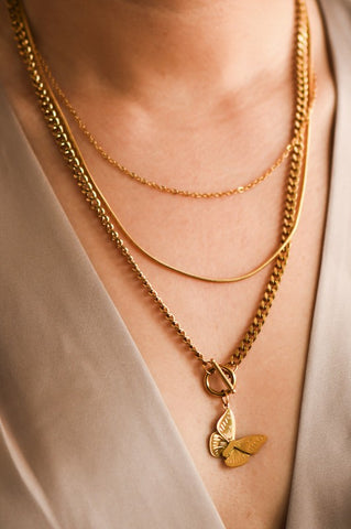 BUTTERFLY | LAYERED NECKLACE