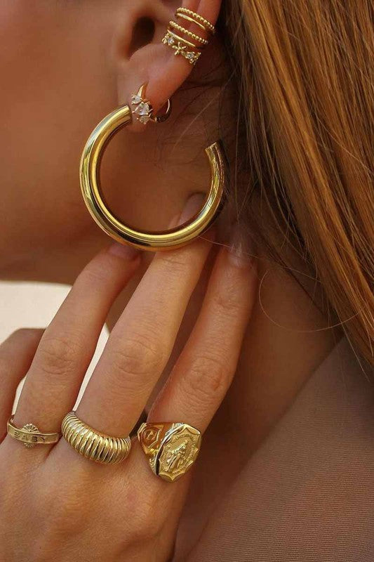 TRISH | STRIPPED OPEN RING