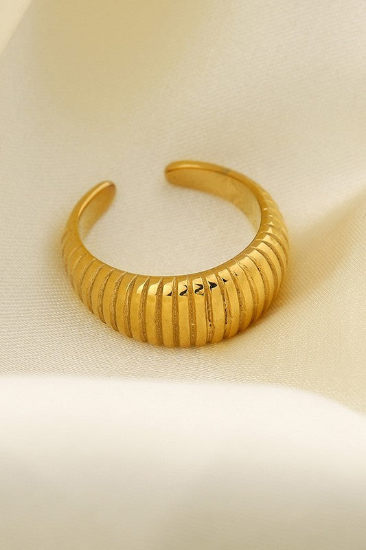 TRISH | STRIPPED OPEN RING