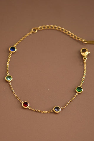 JEWELS | MULTI COLOR CHAIN LINK BRACELET