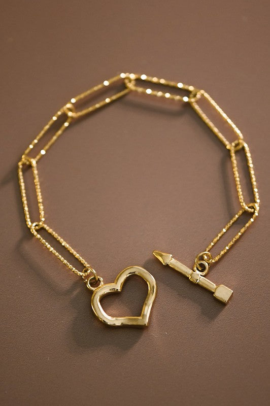 ADORE | HEART CHAIN LINK BRACELET