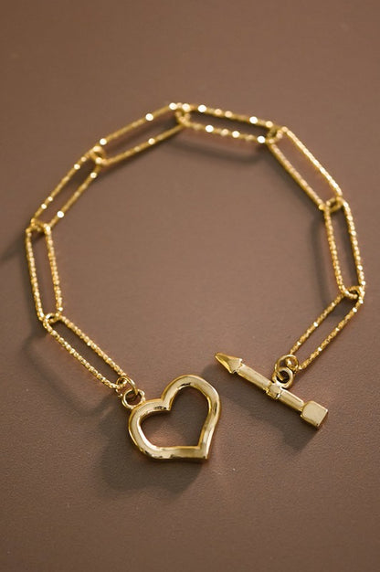 ADORE | HEART CHAIN LINK BRACELET