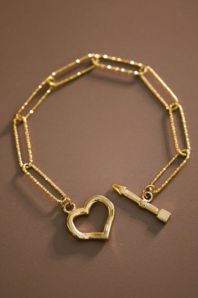 PYN | HEART CHAIN LINK BRACELET