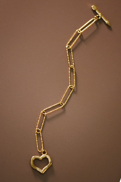 ADORE | HEART CHAIN LINK BRACELET