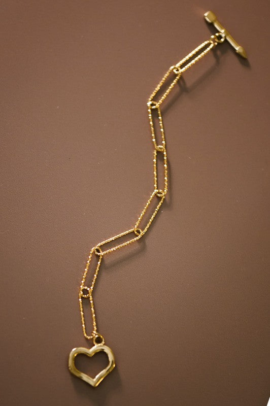 PYN | HEART CHAIN LINK BRACELET