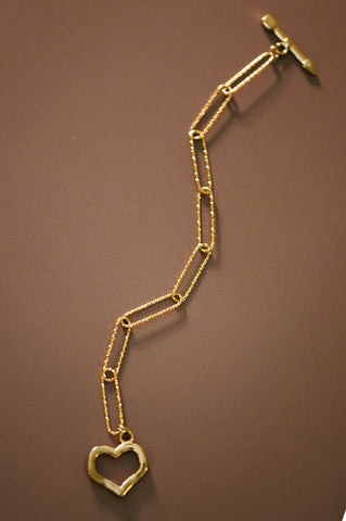 PYN | HEART CHAIN LINK BRACELET