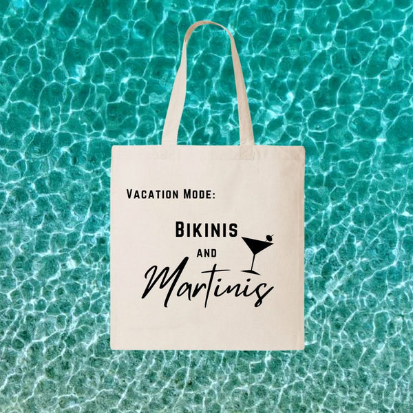 BIKINIS & MARTINIS | CANVAS TOTE