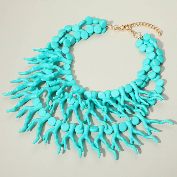 ST. TROPS | BOLD CORAL STATEMENT NECKLACE