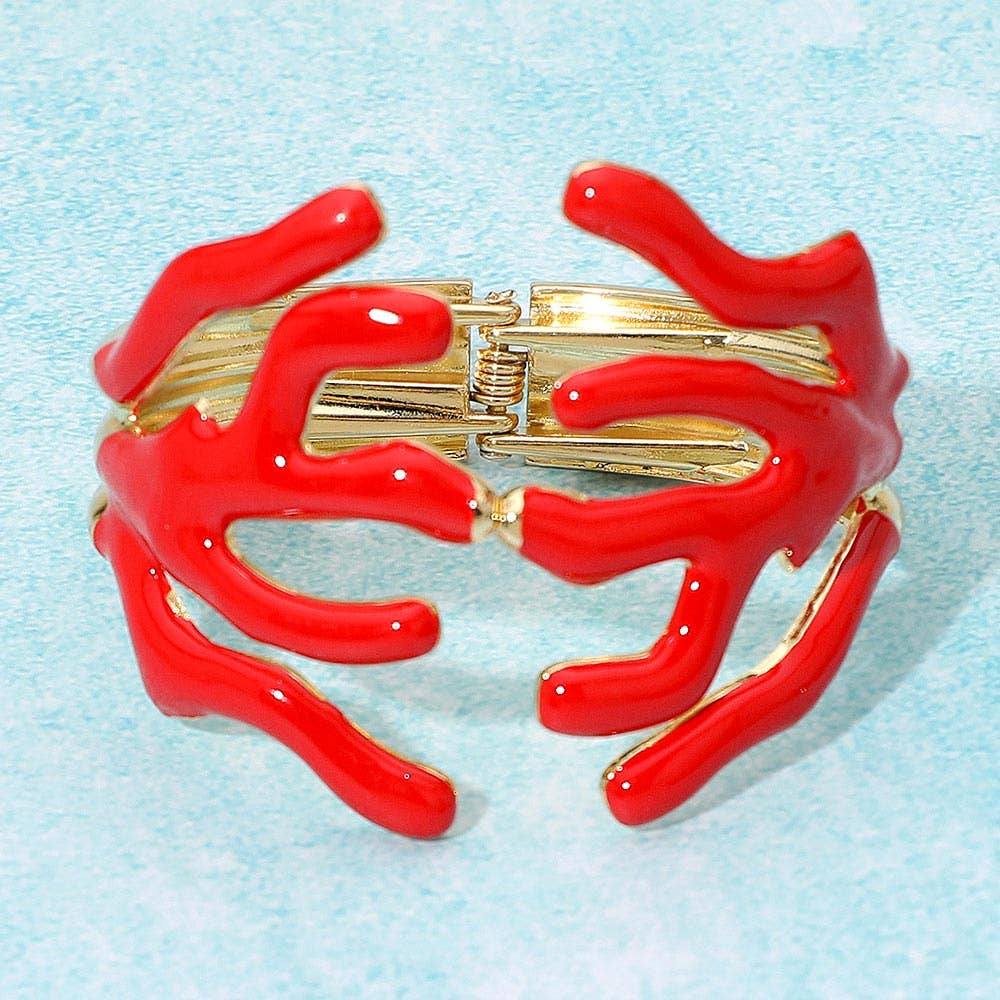 CORALS | HINGLED BANGLE BRACELET