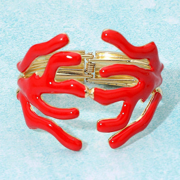 CORALS | HINGLED BANGLE BRACELET