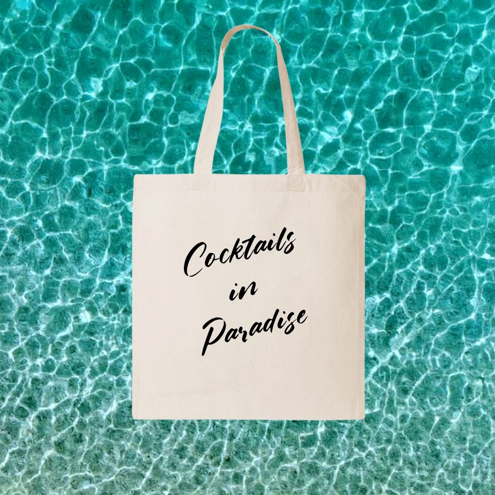 COCKTAILS IN PARADISE | CANVAS TOTE