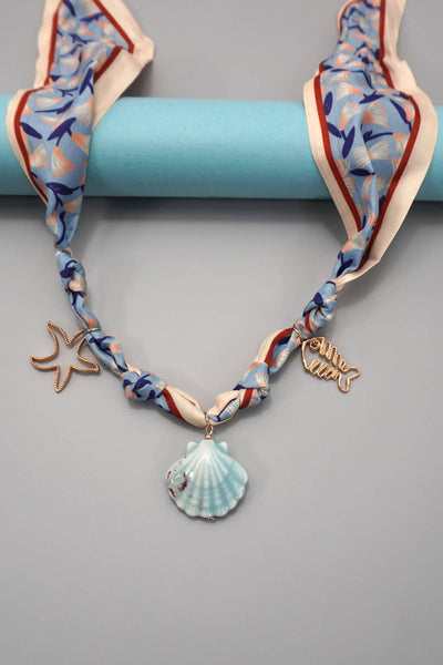 SHELLI | SCARF CHARM NECKLACE