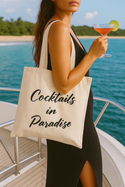 COCKTAILS IN PARADISE | CANVAS TOTE