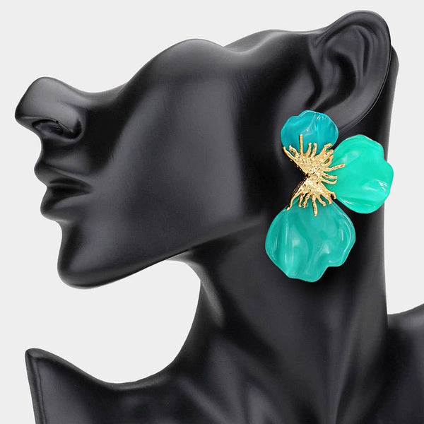 FLORA | HALF FLOWER PETAL EARRING