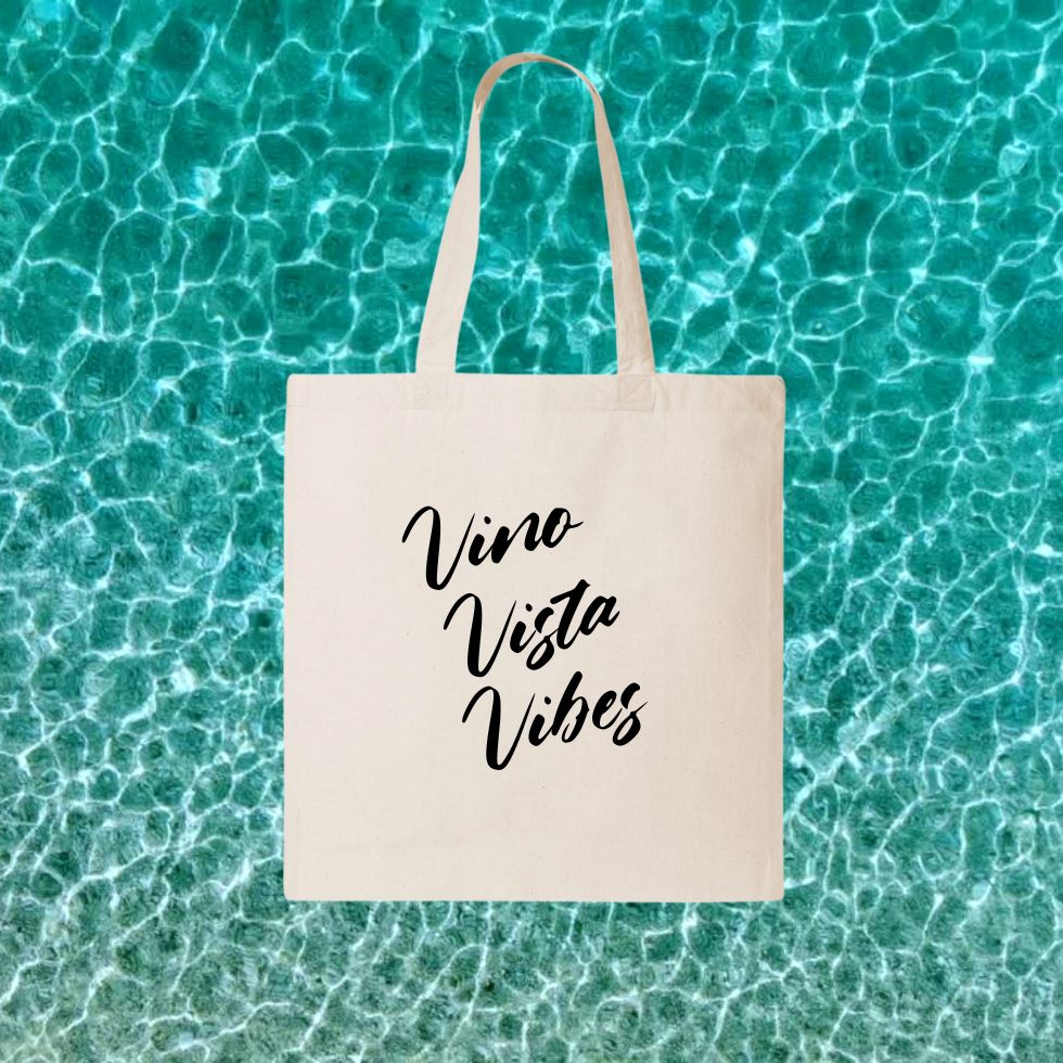 VINO VISTA VIBES | CANVAS TOTE