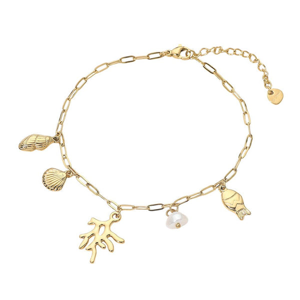 CORALS  | PAPERCLIP CHARM ANKLET