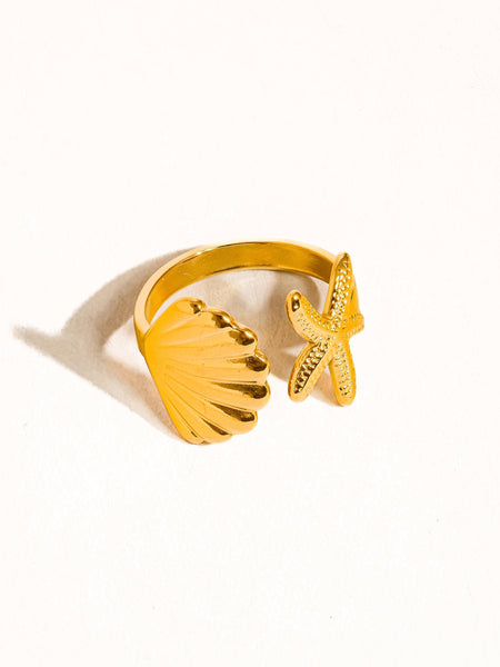 SANDY | STAR AND SEASHELL RING