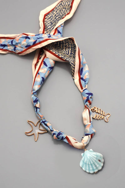 SHELLI | SCARF CHARM NECKLACE