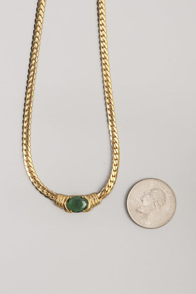 CIRCO | OVAL GEOMETRIC ZIRCON NECKLACE