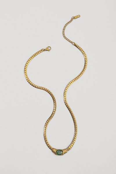 CIRCO | OVAL GEOMETRIC ZIRCON NECKLACE