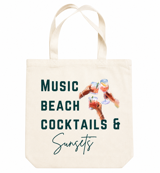 COCKTAILS & BEACH | CANVAS TOTE