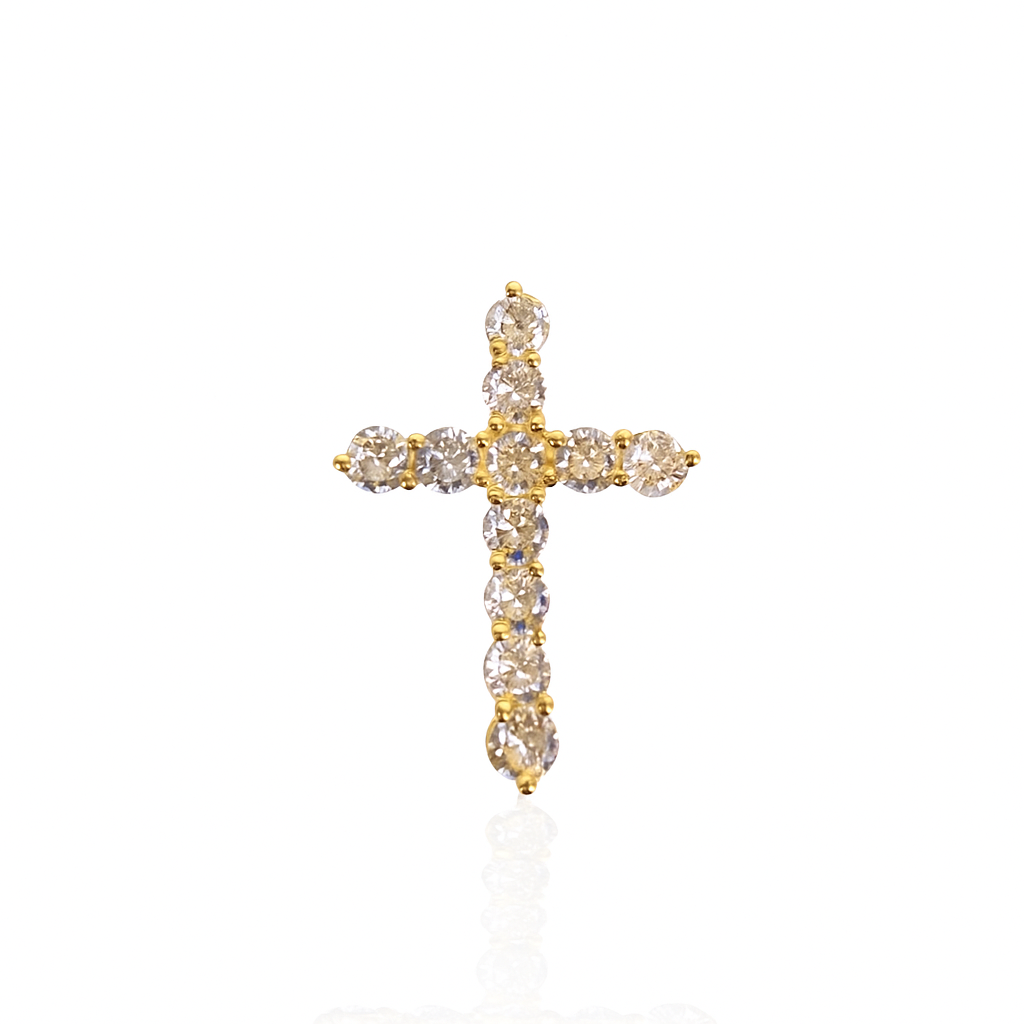 HALO | ROUNDED CROSS PENDANT NECKLACE