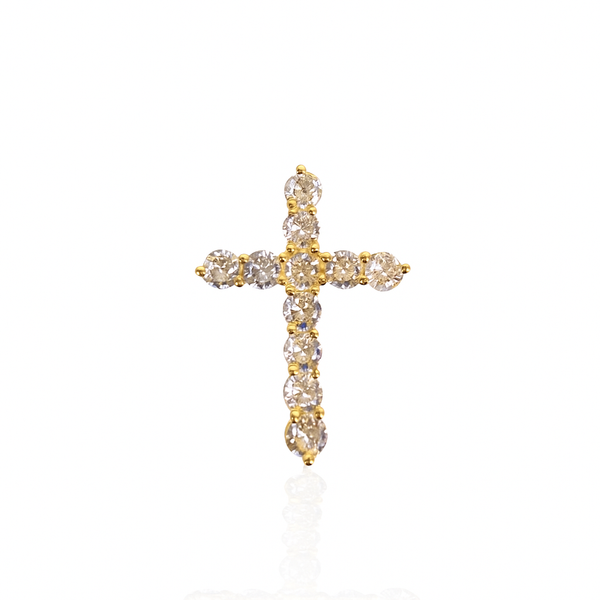 HALO | ROUNDED CROSS PENDANT NECKLACE