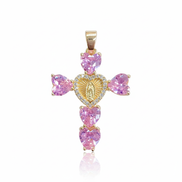 LUSTRA | PINK CROSS PENDANT