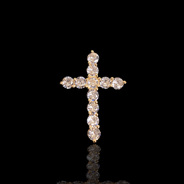 HALO | ROUNDED CROSS PENDANT NECKLACE