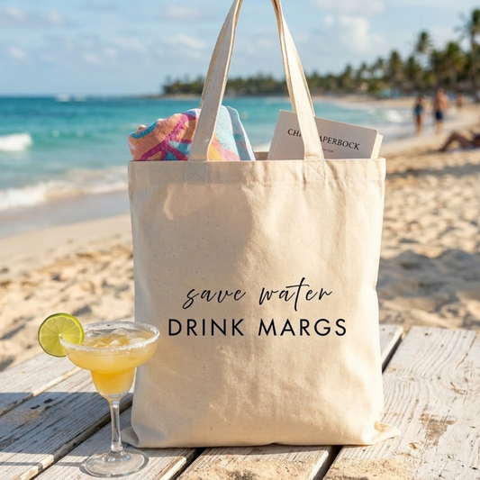 SAVE WATER DRINK MARGS | TOTE BAG