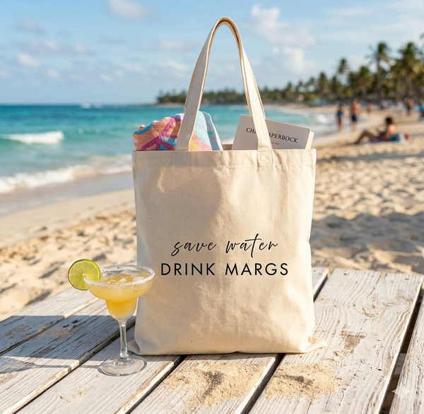 SAVE WATER DRINK MARGS | TOTE BAG