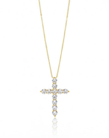HALO | ROUNDED CROSS PENDANT NECKLACE