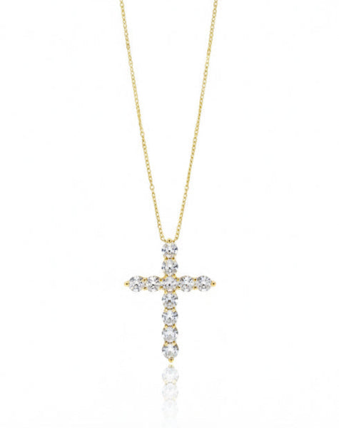 HALO | ROUNDED CROSS PENDANT NECKLACE