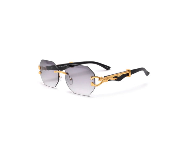 GOLDEN REIGN | RIMLESS OCTAGON LUXE SUNNIES