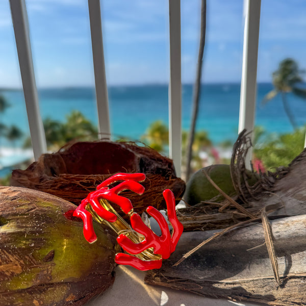 CORALS | HINGLED BANGLE BRACELET