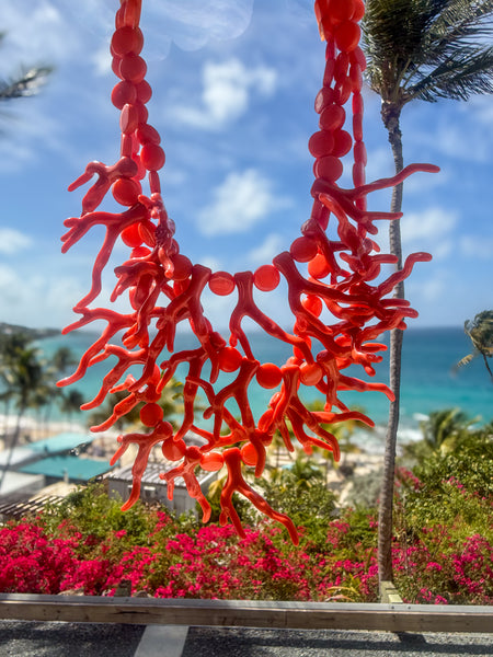 ST. TROPS | BOLD CORAL STATEMENT NECKLACE
