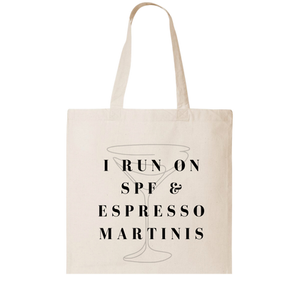 SPF & ESPRESSO MARTINIS | CANVAS TOTE BAG
