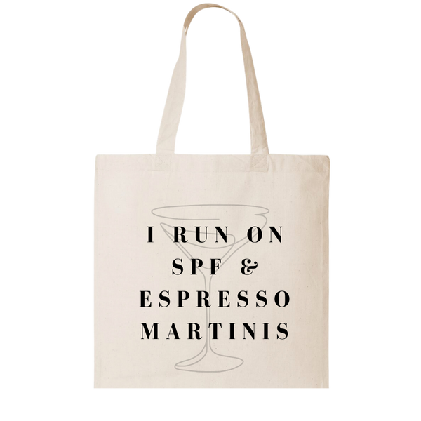 SPF & ESPRESSO MARTINIS | CANVAS TOTE BAG