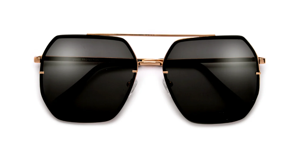 XIIA | OVERSIZE SQUARED GEOMETRIC AVIATOR SUNNIES