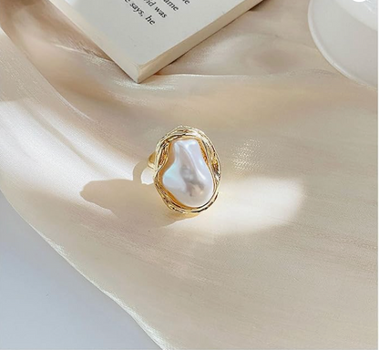 PEARLA | ADUJUSTABLE PEARL RING