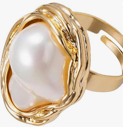 PEARLA | ADUJUSTABLE PEARL RING