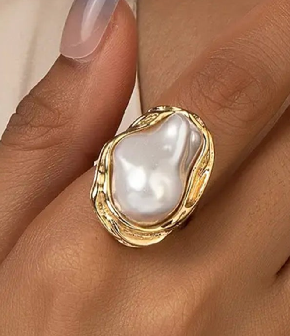 PEARLA | ADUJUSTABLE PEARL RING